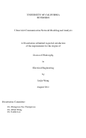 Cover page: Ultraviolet Communication Network Modeling and Analysis