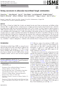 Cover page: Strong succession in arbuscular mycorrhizal fungal communities