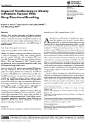 Cover page: Impact of Tonsillectomy on Obesity in Pediatric Patients With Sleep‐Disordered Breathing