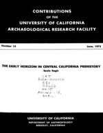 Cover page: The Early Horizon in Central California Prehistory