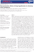 Cover page: Neuroprotective effects of deep hypothermia in refractory status epilepticus