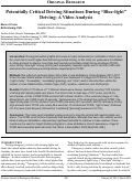 Cover page: Potentially Critical Driving Situations During “Blue-light” Driving: A Video Analysis