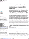 Cover page: Feedforward regulation of Myc coordinates lineage-specific with housekeeping gene expression during B cell progenitor cell differentiation.