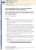Cover page: Muscle Strength, Muscle Mass, and Physical Disability in Women With Systemic Lupus Erythematosus