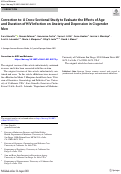 Cover page: Correction to: A Cross‑Sectional Study to Evaluate the Effects of Age and Duration of HIV Infection on Anxiety and Depression in Cisgender Men