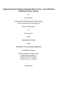 Cover page: Analysis of Neural Activity in Human Motor Cortex - towards Brain Machine Interface System
