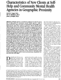 Cover page: Characteristics of New Clients at Self-Help and Community Mental Health Agencies in Geographic Proximity