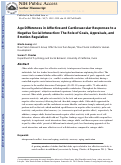 Cover page: Age Differences in Affective and Cardiovascular Responses to a Negative Social Interaction: The Role of Goals, Appraisals, and Emotion Regulation