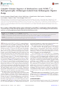 Cover page: Complete Genome Sequence of Methanolinea tarda NOBI-1T, a Hydrogenotrophic Methanogen Isolated from Methanogenic Digester Sludge