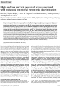 Cover page: High and low current perceived stress associated with enhanced emotional mnemonic discrimination.