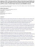 Cover page: Abstract 12547: The Association of Serum Cholesterol and Statin Use With All-Cause Mortality Across Estimated Glomerular Filtration Rate (eGFR) Levels in United States Veterans and NHANES Cohorts