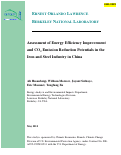 Cover page: Assessment of Energy Efficiency Improvement and CO2 Emission Reduction Potentials in the Iron and Steel Industry in China