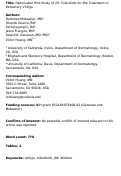 Cover page: Open‐label pilot study of tofacitinib 2% for the treatment of refractory vitiligo