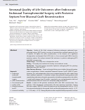 Cover page: Sinonasal Quality of Life Outcomes after Endoscopic Endonasal Transsphenoidal Surgery with Posterior Septum Free Mucosal Graft Reconstruction