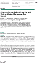 Cover page: Cytomegalovirus Retinitis in an Eye with Unilateral Retinoblastoma: A Case Report.