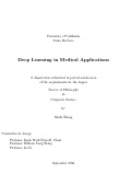 Cover page of Deep Learning in Medical Applications