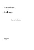 Cover page: Aichmes