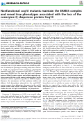 Cover page: Nonfunctional coq10 mutants maintain the ERMES complex and reveal true phenotypes associated with the loss of the coenzyme Q chaperone protein Coq10.
