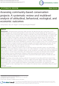 Cover page: Assessing community-based conservation projects: A systematic review and multilevel analysis of attitudinal, behavioral, ecological, and economic outcomes