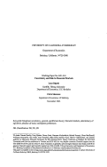 Cover page: Uncertainty and Risk in Financial Markets