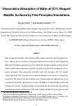 Cover page: Dissociative Adsorption of Water at (211) Stepped Metallic Surfaces by First-Principles Simulations