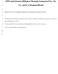 Cover page: HTO and selenate diffusion through compacted Na-, Na–Ca-, and Ca-montmorillonite