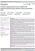 Cover page: A disease‐targeted picture book for children with Henoch‐Schonlein purpura nephritis: A quasi‐experimental study