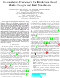 Cover page: Co-simulation Framework for Blockchain Based Market Designs and Grid Simulations