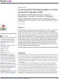 Cover page: Comparing P300 flashing paradigms in online typing with language models.