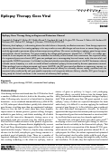 Cover page: Epilepsy Therapy Goes Viral.