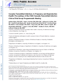 Cover page: Sexually Transmitted Infections in Pregnancy and Reproductive Health: Proceedings of the STAR Sexually Transmitted Infection Clinical Trial Group Programmatic Meeting