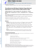 Cover page: Three-dimensional MRI-based statistical shape model and application to a cohort of knees with acute ACL injury