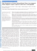 Cover page: The Properties of Outer Retinal Band Three Investigated With Adaptive-Optics Optical Coherence Tomography