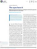 Cover page: The eyes have it