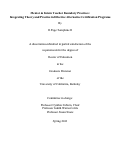 Cover page: Mentor &amp; Intern Teacher Boundary Practices: Integrating Theory and Practice in Effective Alternative Certification Programs