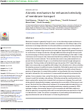 Cover page: A kinetic mechanism for enhanced selectivity of membrane transport