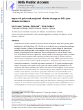 Cover page: Impact of prior and projected climate change on US Lyme disease incidence