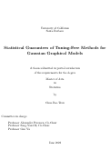 Cover page: Statistical Guarantees of Tuning-Free Methods for Gaussian Graphical Models