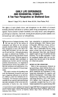 Cover page: EARLY LIFE EXPERIENCES AND RESIDENTIAL STABILITY: A Ten‐Year Perspective on Sheltered Care