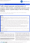 Cover page: Traffic-related exposures and biomarkers of systemic inflammation, endothelial activation and oxidative stress: a panel study in the US trucking industry