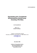 Cover page: Experimenting with a Computerized Self-Administrative Survey: Evaluating a Pilot Study