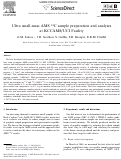 Cover page: Ultra small-mass AMS 14C sample preparation and analyses at KCCAMS/UCI Facility