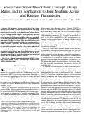 Cover page: Space-Time Super-Modulation: Concept, Design Rules, and Its Application to Joint Medium Access and Rateless Transmission