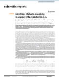 Cover page: Electron–phonon coupling in copper intercalated Bi2Se3