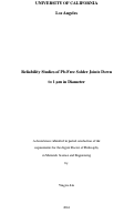 Cover page: RELIABILITY STUDIES OF Pb-FREE SOLDER JOINTS DOWN TO 1 μm IN DIAMETER