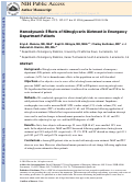 Cover page: Hemodynamic Effects of Nitroglycerin Ointment in Emergency Department Patients