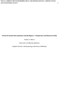 Cover page of Visual Orientation Discrimination and Intelligence: A Replication and Extension Study