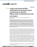 Cover page: Large-scale placenta DNA methylation integrated analysis reveals fetal sex-specific differentially methylated CpG sites and regions