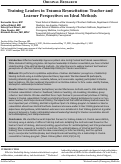 Cover page: Training Leaders in Trauma Resuscitation: Teacher and  Learner Perspectives on Ideal Methods