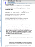 Cover page: Participant Satisfaction With Learning Alzheimer Disease Clinical Trial Results